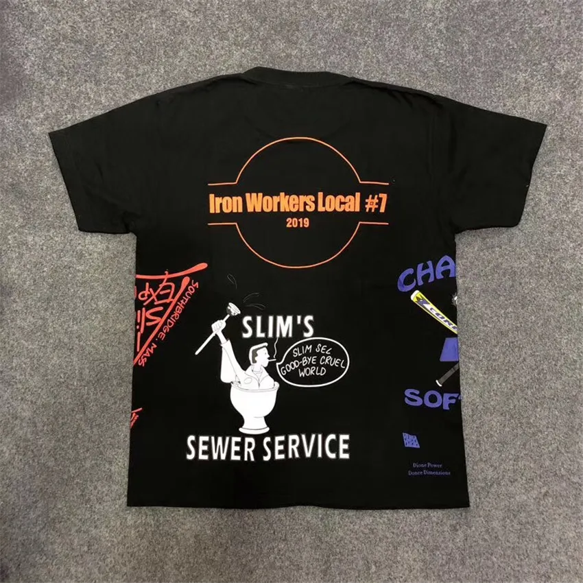 CPFM футболка Smile Face W. W. C. D. Логотип ручная роспись граффити принт Kanye West ASTROWORLD Трэвиса Скотта футболки мужские свободные футболки