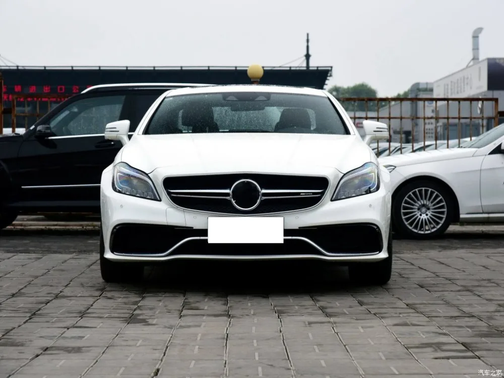 B Стиль углеродного волокна передний бампер спойлер для Mercedes Benz W218 CLS 63 стайлинга автомобилей наборы кузова