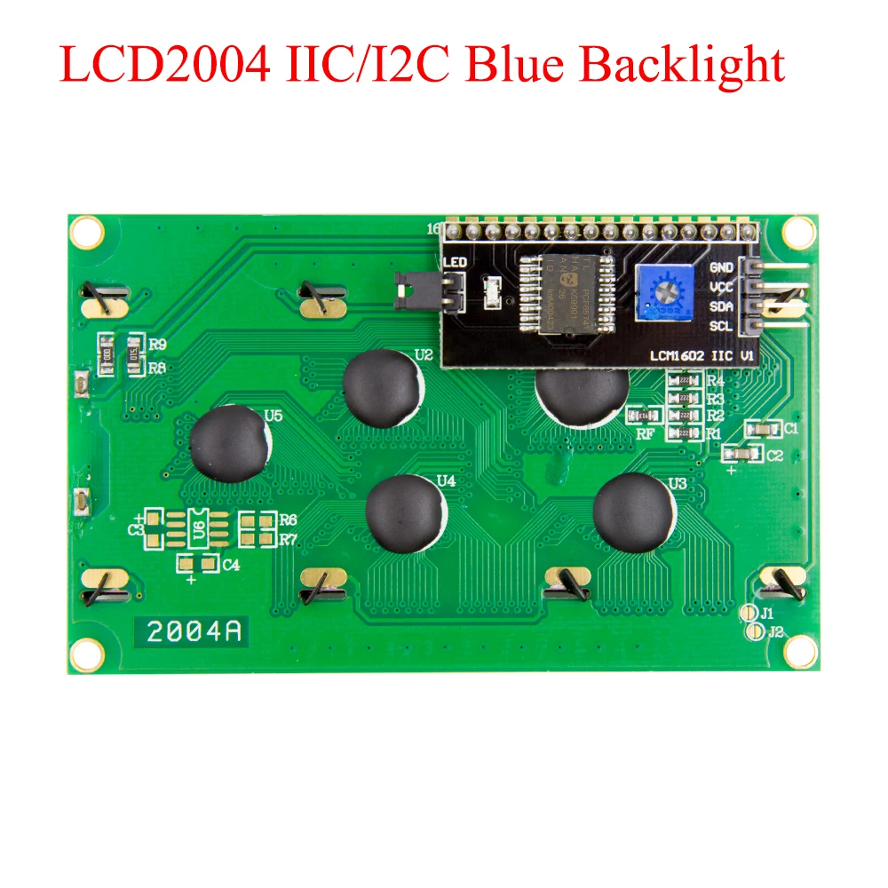 LCD2004 IIC Blue LCD1602 синий желтый зеленый серый подсветка IIC/igc RGB клавиатура Щит LCD2002 LCD2004 для arduino raspberry pi - Цвет: LCD2004 IIC Blue