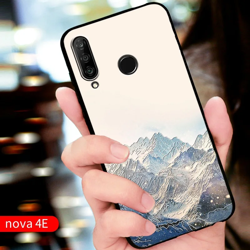 Рельефный Винтажный чехол в японском и восточном стиле для Huawei nova 4e (P30 Lite P30Lite)