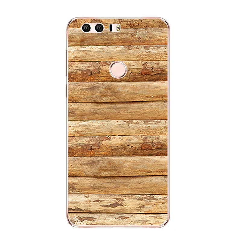 DIY For Huawei Honor 8 Phone Case P9 P10 Lite / G9 Shell 5.2 inch 7 7i Coque Soft TPU Crack Wood Printing |