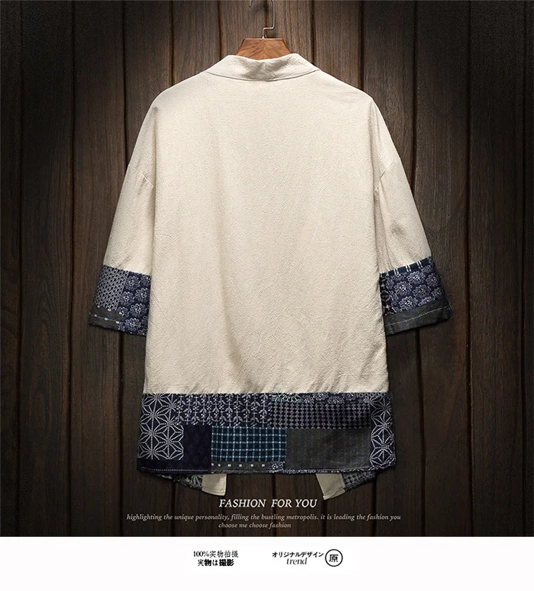 KUANGNAN, китайское кимоно, кардиган, мужские рубашки, 5XL, одежда, японское кимоно, мужское летнее кимоно, рубашка, Мужская Уличная одежда, новинка