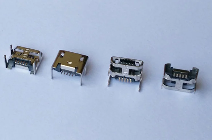 100 шт. Micro USB Тип B Женский 5 контактный телефон с 4 ножками|Соединители| |
