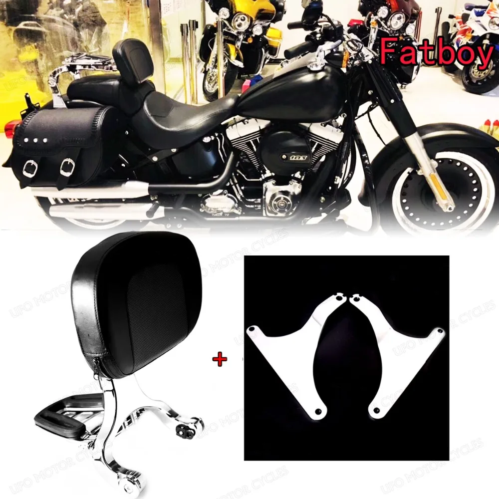 Новое фиксированное Крепление и регулируемая спинки водителя для Harley Fatboy FLSTF 07 14