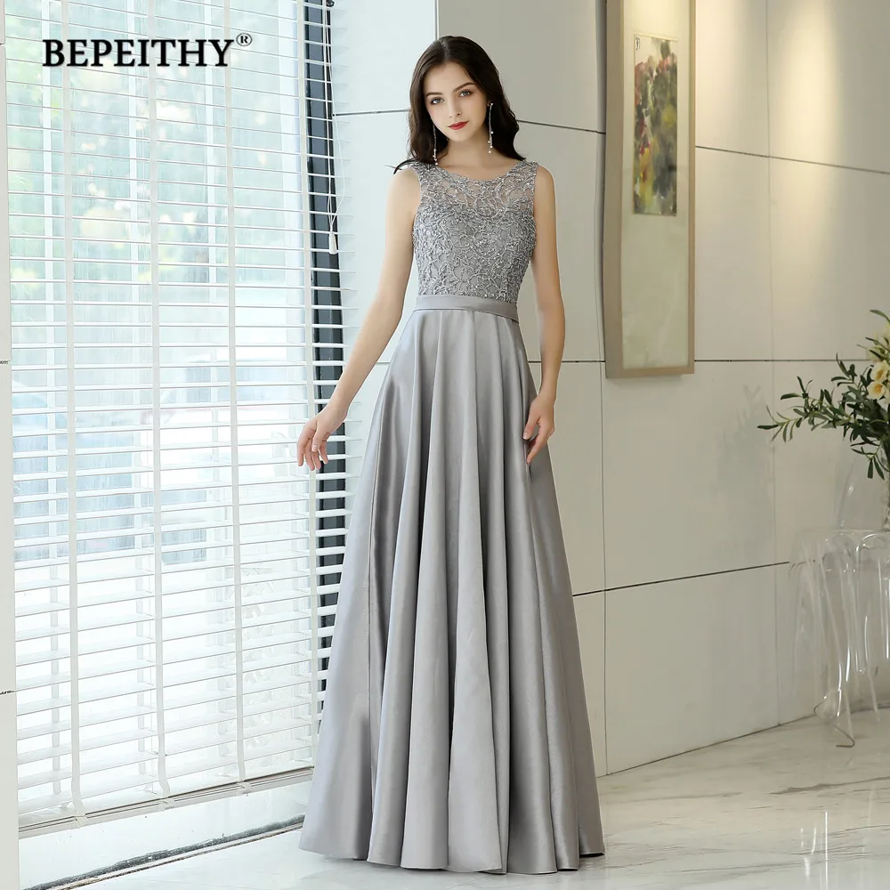 2021 Vestido De Festa длинное вечернее платье с круглым вырезом кружевной топ бусинами