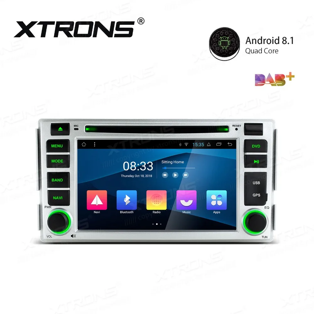 Автомобильный мультимедийный DVD плеер XTRONS 6 2 дюйма Android 8 1 для Hyundai Santa Fe второго