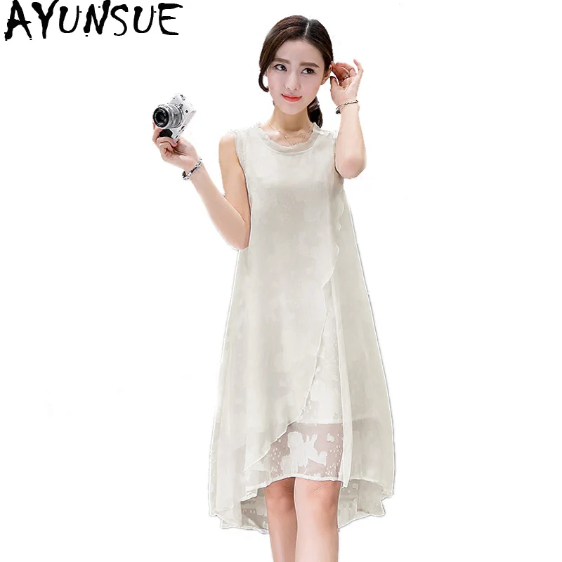 AYUNSUE летнее платье больших размеров 2020 Off White элегантное Robe Ete Unice Vstidos! Модное с О