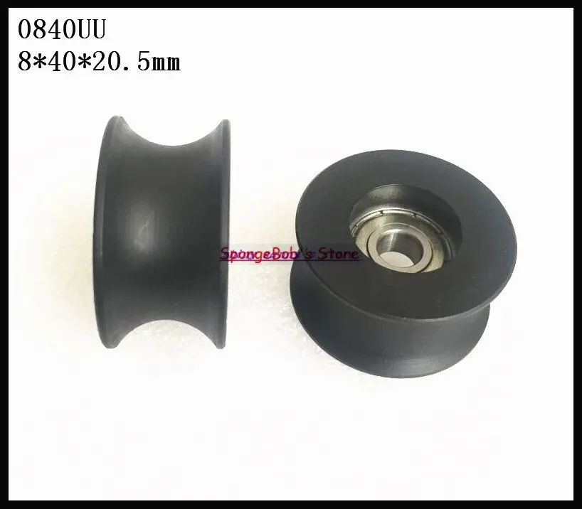 

2pcs/Lot 0840UU 0840 UU 8*40*20.5mm Groove Guide Pulley Sealed Rail Ball Bearing