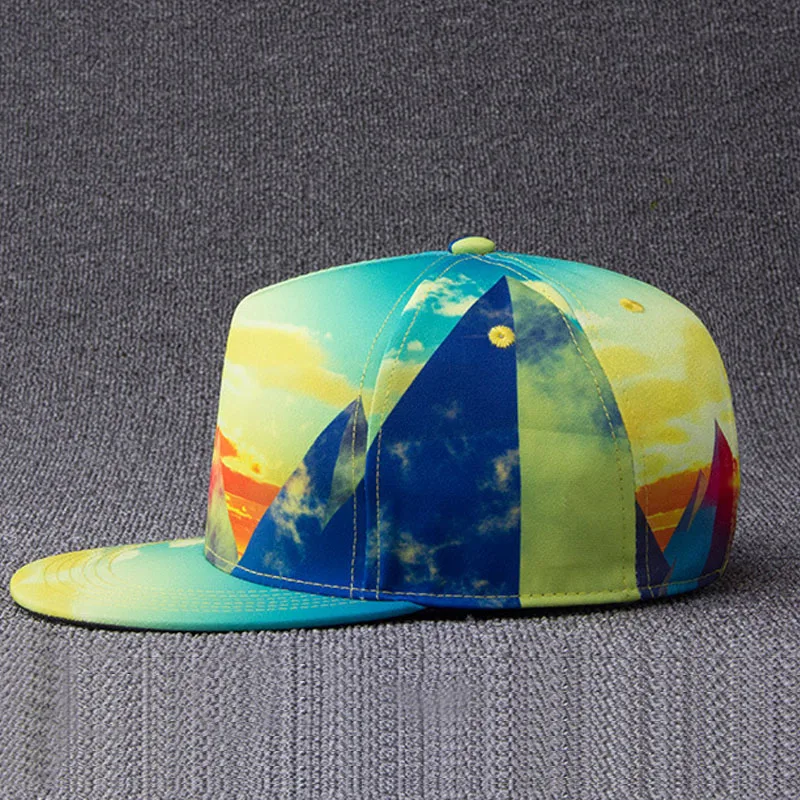2017 Новый стиль цвет печати узор для мужчин женщин шляпа бейсбольная Кепка модные
