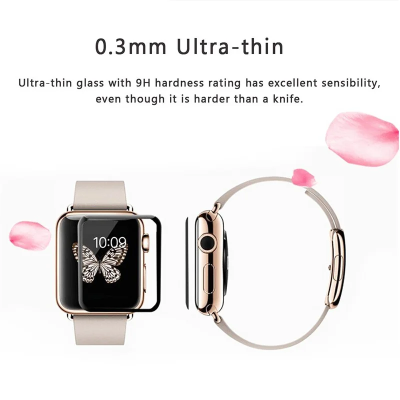Микроданные для Apple Watch 42 мм 3D полное покрытие закаленное стекло Защита экрана