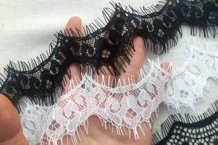 3 м волнистая кружевная отделка ресниц французская ткань Шантильи для свадебного