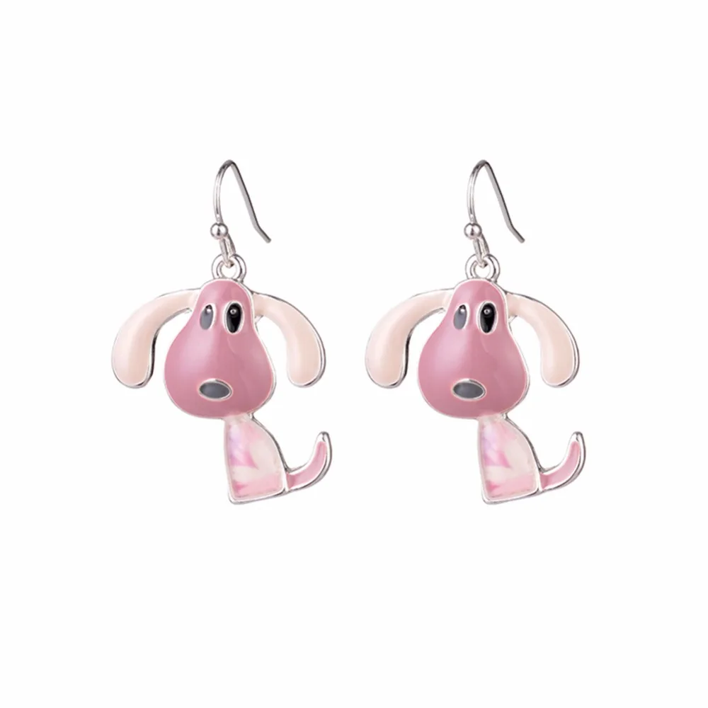 Animal Dog Drop Earrings for Girls Kids Enamel Pet Long Earring 2019 Fashion Jewelry Accessories Women Teens Anime Gift Hot New | Украшения