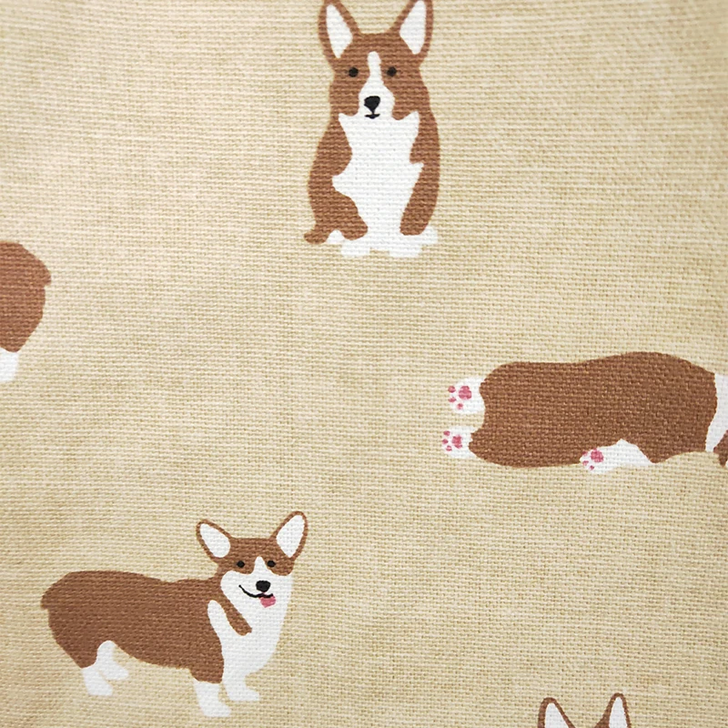 Холщовая Хлопковая Сумка Corgi Dog с принтом для женщин милая Повседневная модная
