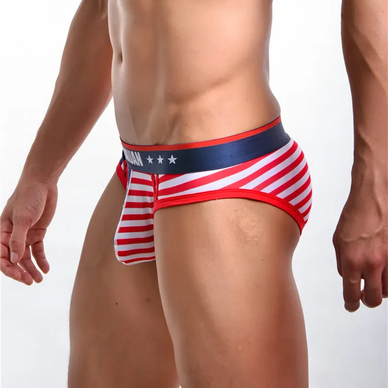 Sexy Men Underwear USA Flag Printed Mens Briefs Cotton Low Waist Underpants Male Fashion Hombres |