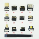 FPV-совместимый адаптер Micro и Mini HDMI, лента на 90 градусов FPC, плоский HDMI-совместимый кабель, 20-контактный разъем, 0,05-0,8 м