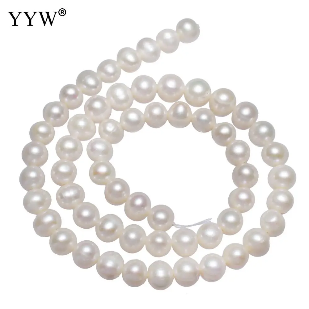 

Культивированный картофель пресноводный жемчуг бусины натуральный белый 7-8 мм свободные бусины продано в приблизительно 14,5 дюйма прядь