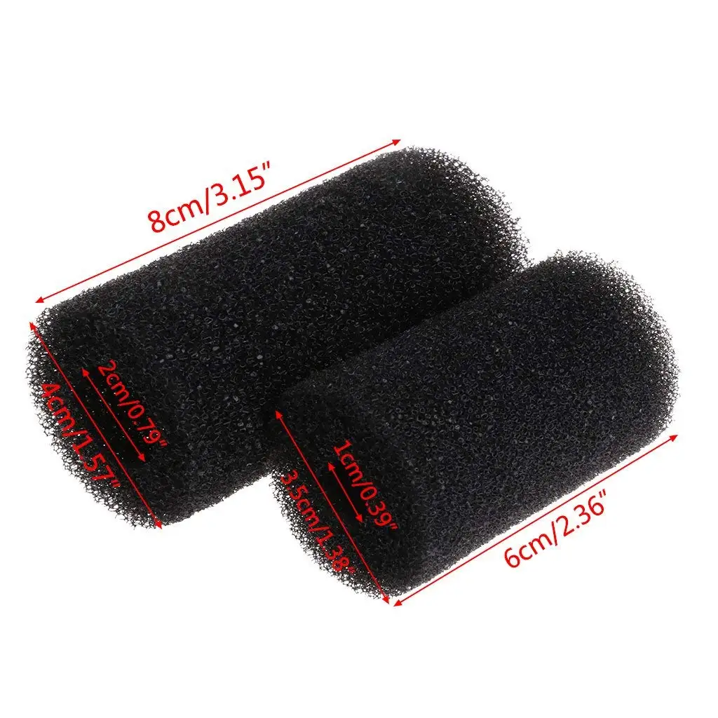 1cm inner diameter Предфильтрующая губка 6 упаковка для аквариума Fluval Edge 2 размера черная губчатая крышка - Цвет: 1cm inner diameter