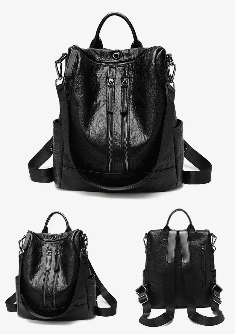 Женский рюкзак из натуральной кожи, винтажный школьный рюкзак для девочек-подростков, Женский натуральный кожаный рюкзак C633