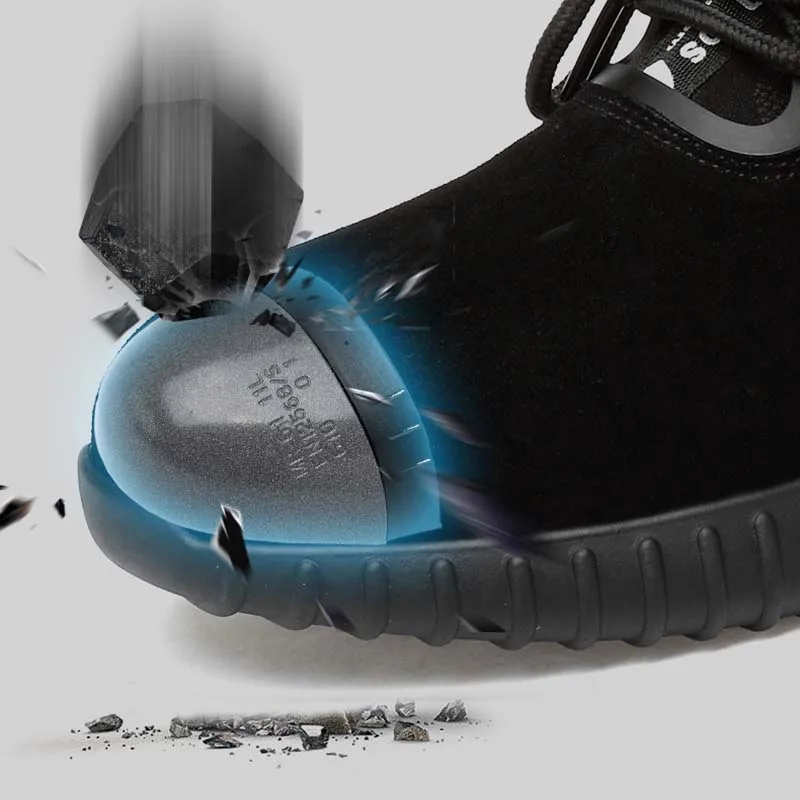 2019 New Men Steel Toe Boots Safety Shoes Casual Breathable Suede Work For Protective Construction | Обувь