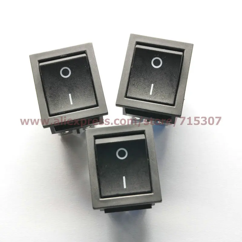 PHISCALE 10 шт./лот 6 контактный 16 А 250 В черный кнопочный переключатель фотоэлементы