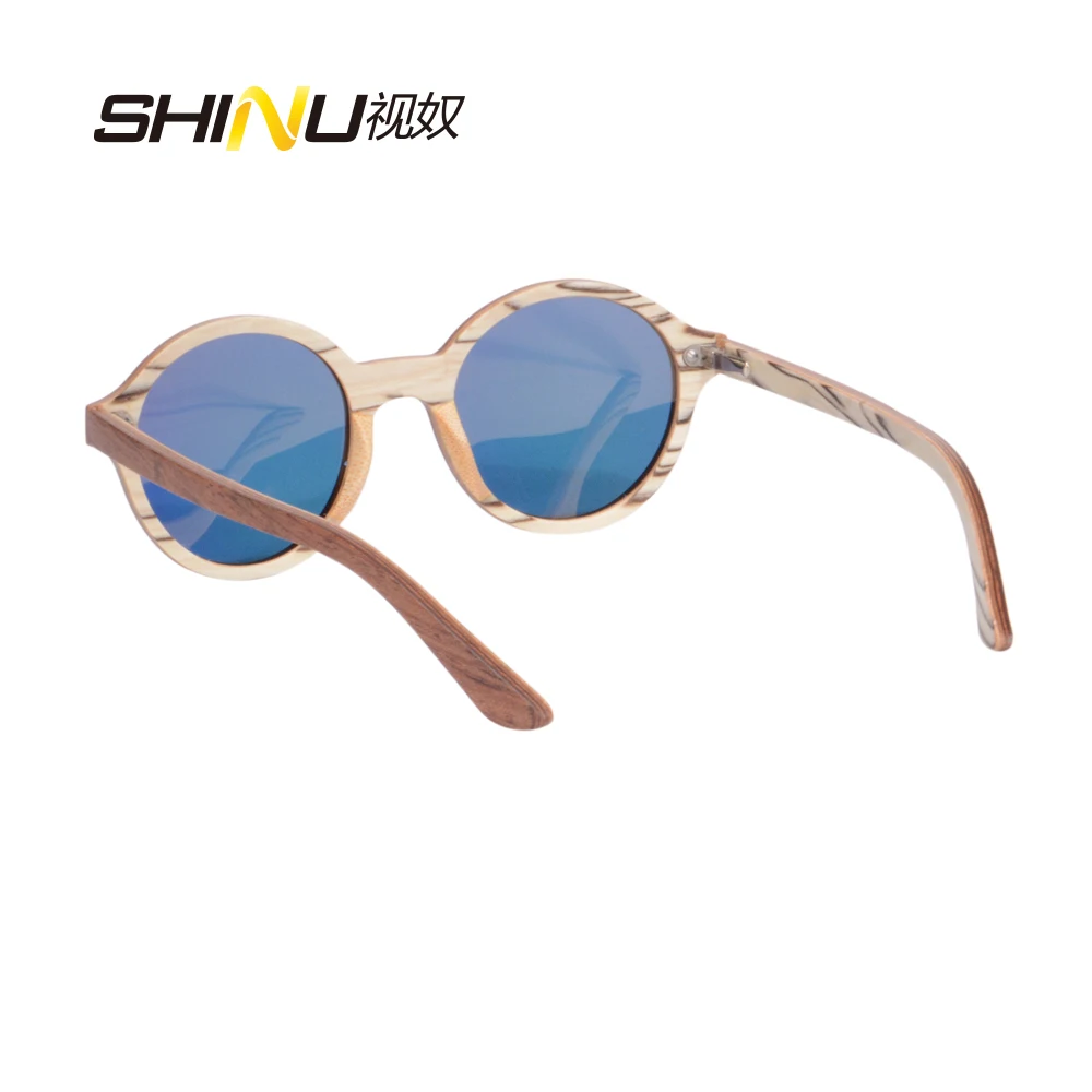 

Retro Vintage Round Wooden Glasses Polarized Yellow Lens Sunglasses UV400 Protection Mirror Coating Eyeglasses Summer Eyewear