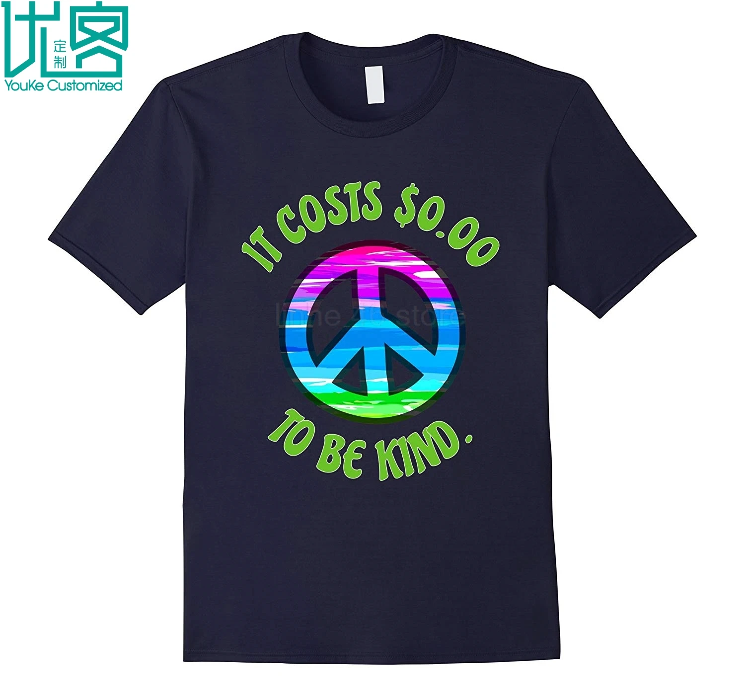 Стоит $0 00 TO BE KIND PEACE SIGN STATEMENT футболка качественные футболки мужские с коротким