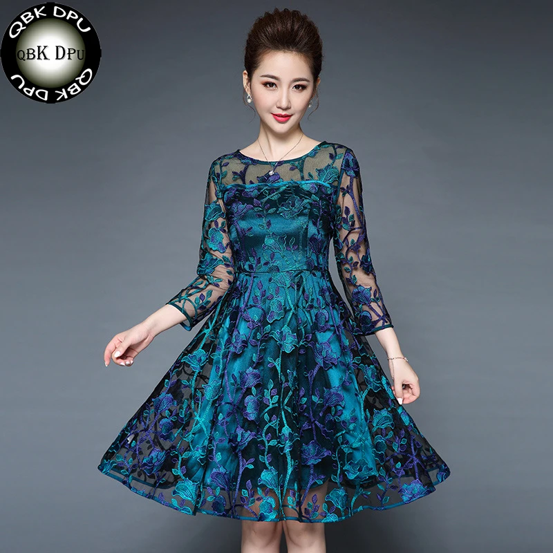 Элегантные винтажные тонкая талия Платье трапециевидной формы роскошные