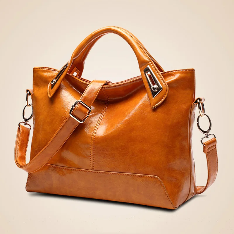 Винтажная женская сумка через плечо Женская Повседневная Большая Сумка для