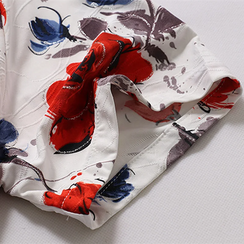 

2021 New fashion Business affairs Men's shirts Flower Design Big code Male business Short sleeve shirt Cultivate oneself Leisure