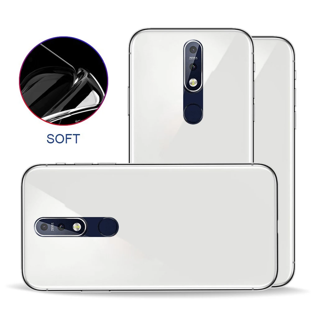Suitable For Nokia X5 mobile phone protective shell anti-fall simple transparent jacket soft |