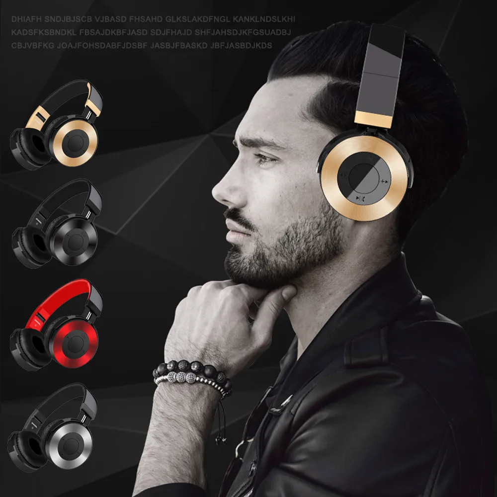 Новинка наушники bluetooth над ухом Hi Fi стерео Беспроводная гарнитура музыкальные с