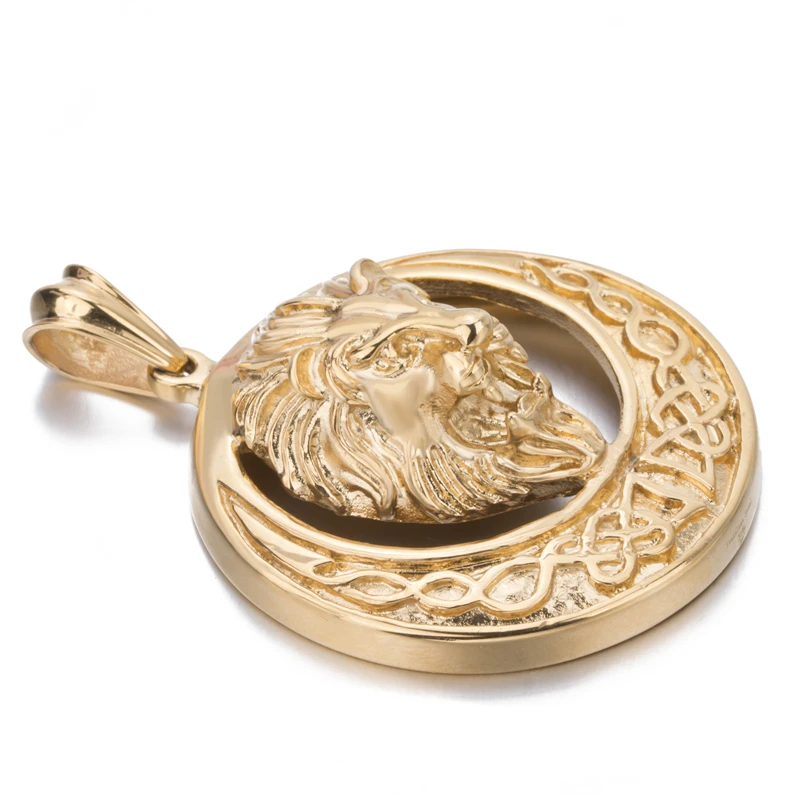 Ожерелье с подвеской Elfasio золотое/серебряное кельтским львом | Украшения и