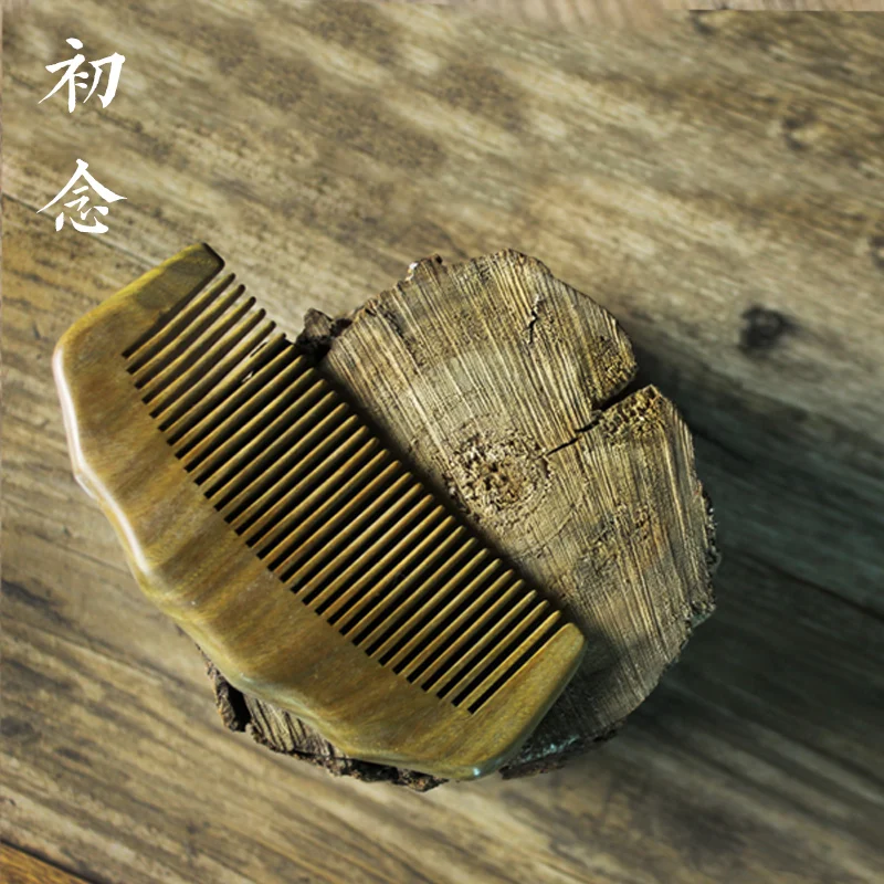 Wooden Green Sandalwood Combs MINI Pocket Intensive Comb Hair Brush Straightener Escova Hairbrush For Daughter Best Gift 003 | Красота и