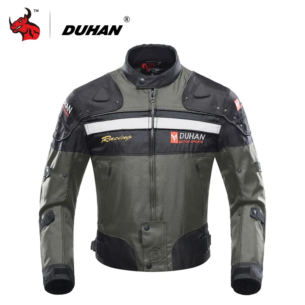 gray jacket DUHAN мотоциклетная куртка для мотокросса внедорожная гоночная куртка мотоциклетная защита мотоциклетная куртка мотоциклетная ветрозащитная Защитная Экипировка - Цвет: gray jacket