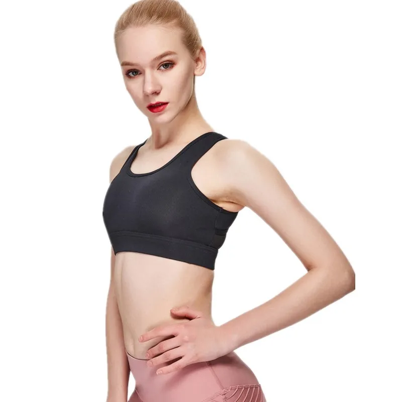 

2019 4 Color Women's Push Up Sport Bra Shockproof Strech Tank Top Fitness Yoga Padded Crop Tops SportsWear
