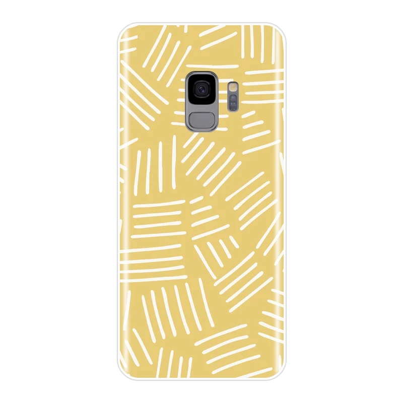 Силиконовый чехол для Samsung Galaxy S5 S6 S7 Edge S8 S9 Plus с желтым котом мягкая задняя крышка