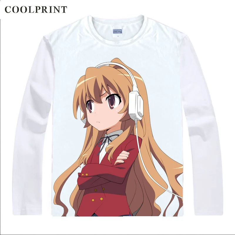 Мое Аниме Toradora! Футболки рубашки с длинным рукавом в разных стилях топ тигром