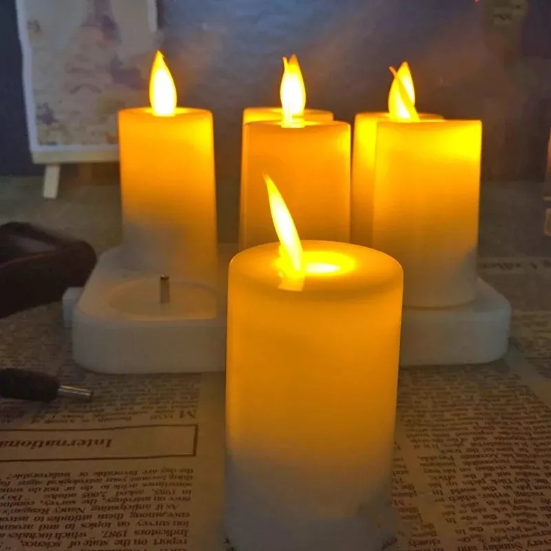 Набор из 6 Перезаряжаемые качается перемещение фитиль свечи TeaLight мерцающие