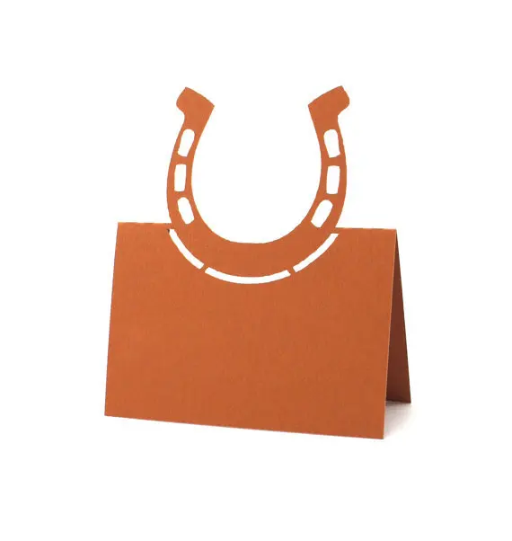 Студийные карты в форме подковы Детский праздник деревенском стиле Западная