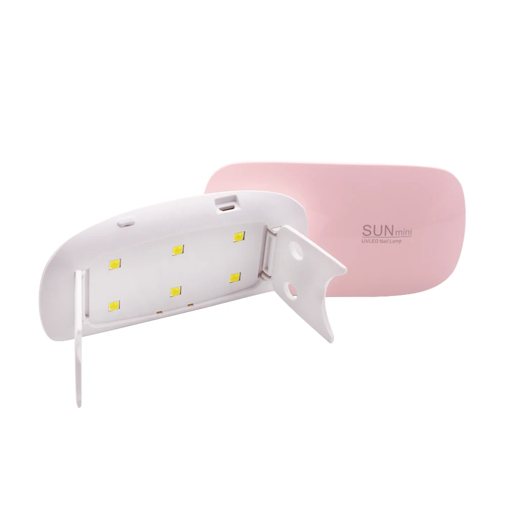 Pink Lamp Arte Clavo 6 Вт УФ светодио дный лампы для ногтей Сушилка для ногтей Гель-лак 6 светодио дный s УФ-лампы для ногтей машина Отверждения 45 s/60 s таймер разъем USB - Цвет: Pink Lamp