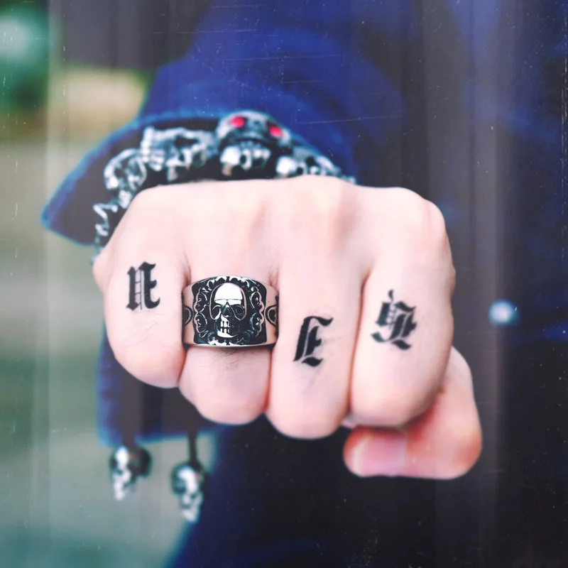 BEIER 2018 Man Punk Fang Ring Factory Price 316L Stainless Titanium Steel Man's Fashion NEW Skull Jewelry WR-Q014 | Украшения и