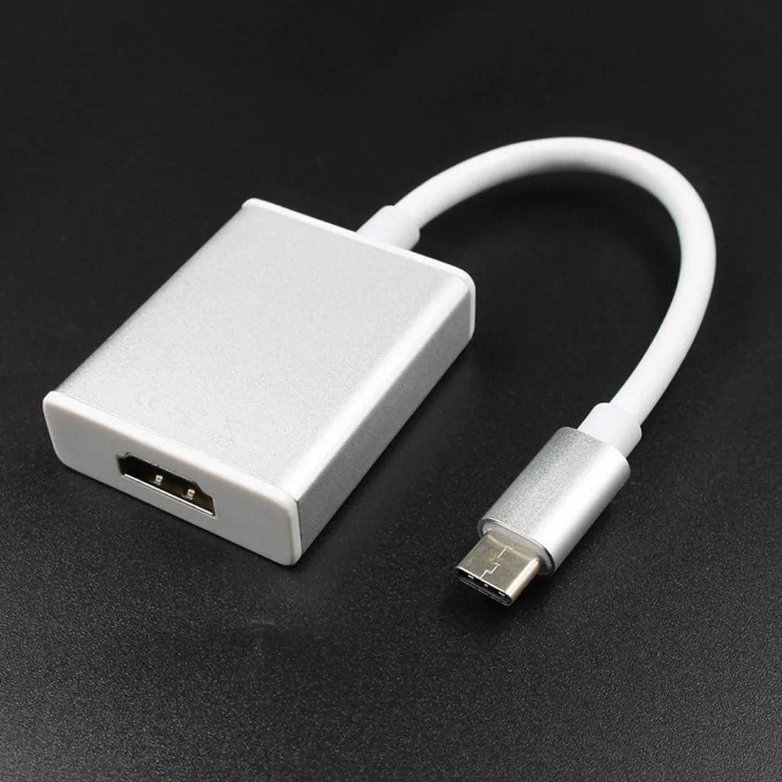 Серебристый Адаптер 4K 30Hz USB 3,1 type C к HDMI(Thunderbolt 3) Для VGA Кабель lenovo Yoga 900USBC к HDMI кабель - Цвет: Серебристый