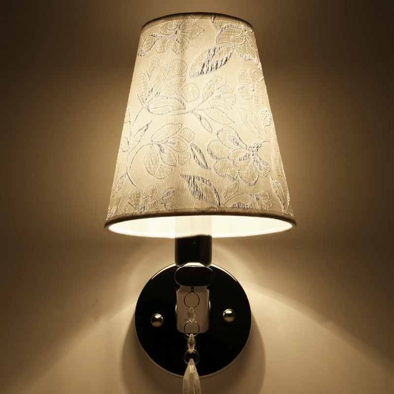 Modern bedside light holiday lights High quality hardware Cloth embroidered lampshade E 27 Living room/bedroom/passage AC90-260V | Лампы и