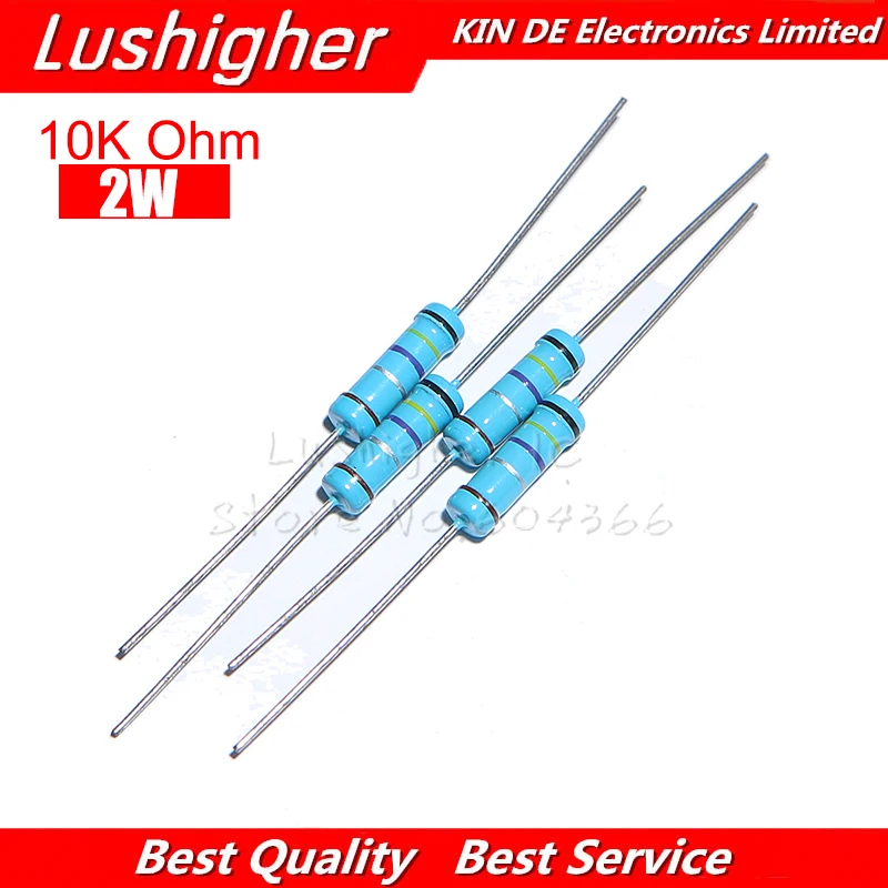 

20pcs 10K Ohm 2W Metal Film Resistor 1%