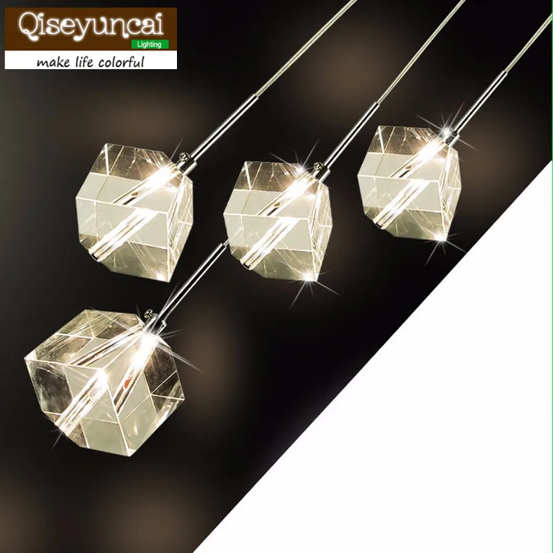 Т прозрачный кристалл LED столовая Бар подвесной светильник современная мода