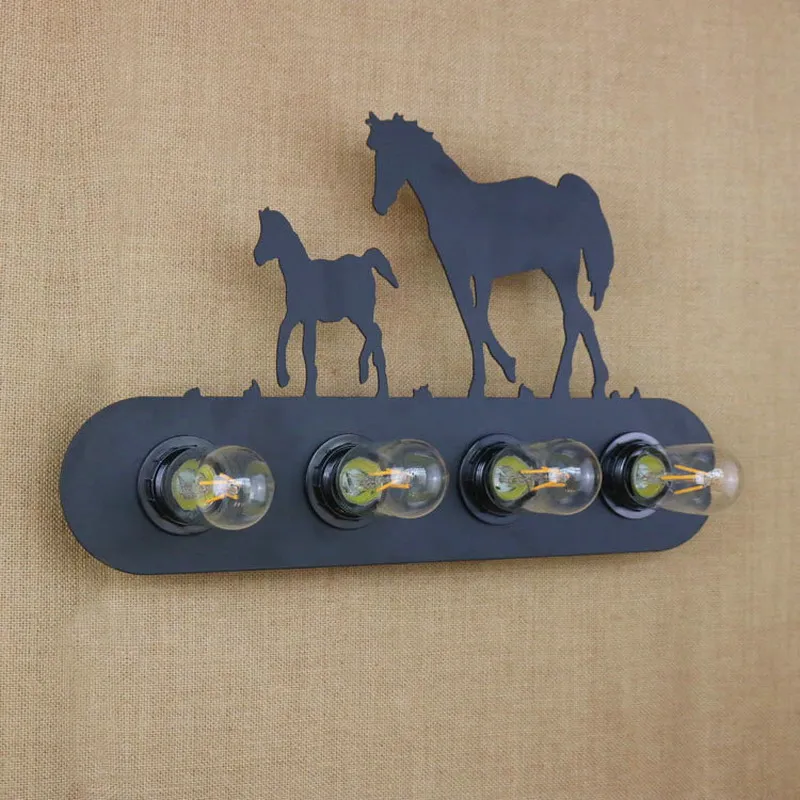 E27 Реплика дизайнер промышленный Стиль Письмо знак животного Настенный