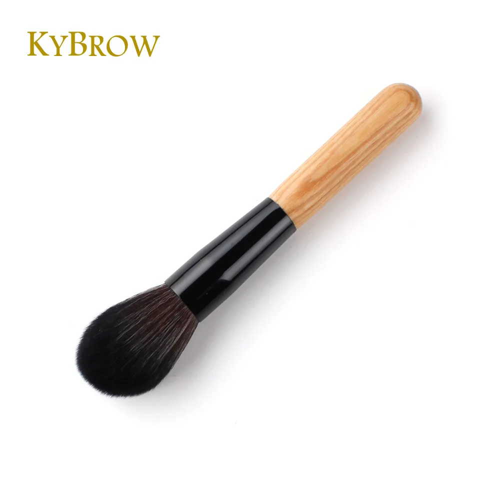 Бамбуковые кисти для макияжа, 2 шт., contour pro, косая основа, козья шерсть, большие Румяна для щек, для лица, деревянная коллекция, косметические инструменты - Handle Color: flamebrush