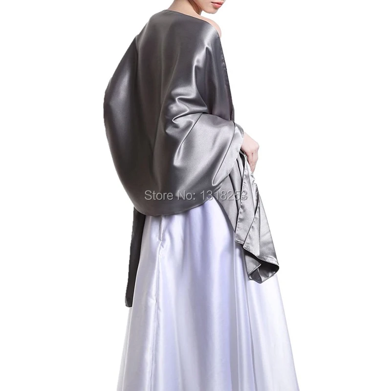 Элегантные Свадебные накидки сатиновые длинные шарфы для женщин вечеринки 200*70