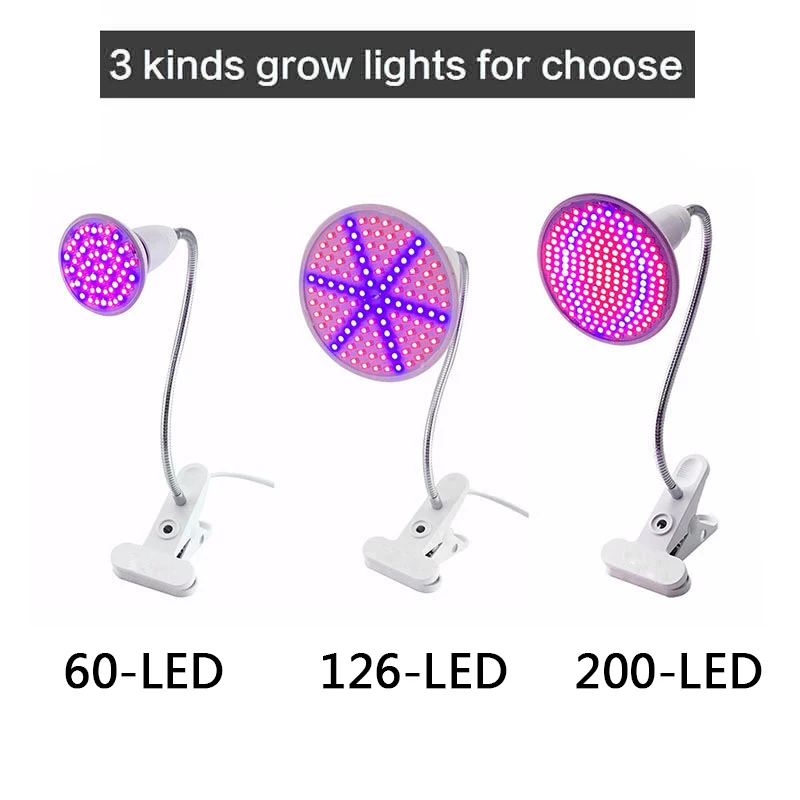 IVYSHION E27 85-265V Indoor Growing Light 6W 15W 20W LED Grow Light Full Spectrum For Plants Hydroponics Flowers Vegetables Grow