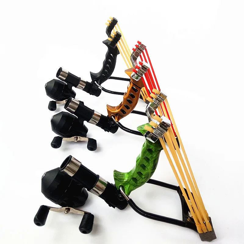 

New fishing set slingshot hunting catapult set outdoor shooting fishing spool + arrow shooting accessories